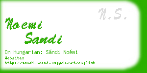 noemi sandi business card